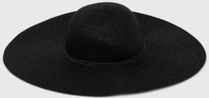 Klobúk Guess FEDORA čierna farba, AW9499 COT01
