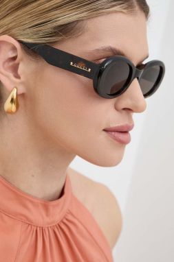Slnečné okuliare Gucci dámske, hnedá farba