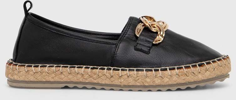 Kožené espadrilky Answear.LAB čierna farba