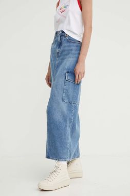 Rifľová sukňa Levi's maxi, rovný strih, 0005S