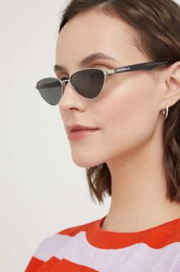 Slnečné okuliare Emporio Armani dámske, strieborná farba