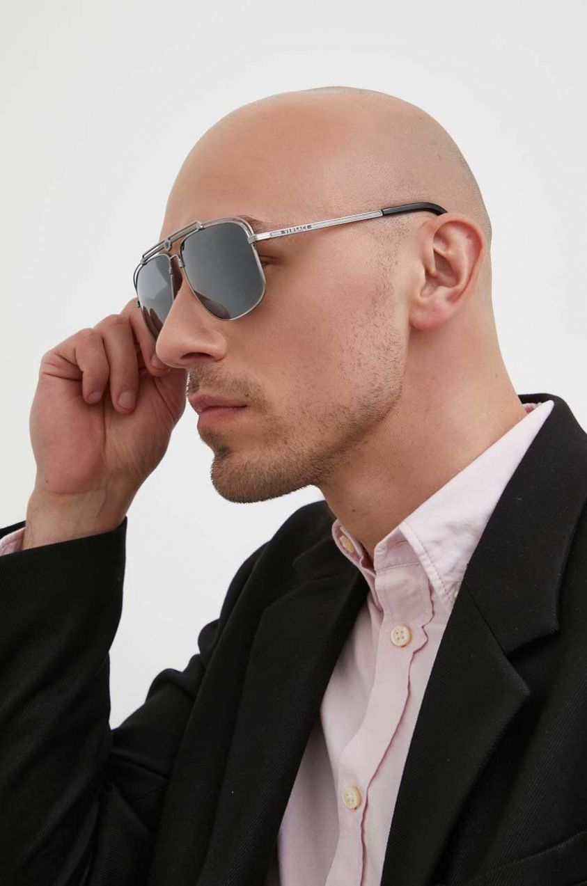 Slnečné okuliare Versace pánske, šedá farba, 0VE2242