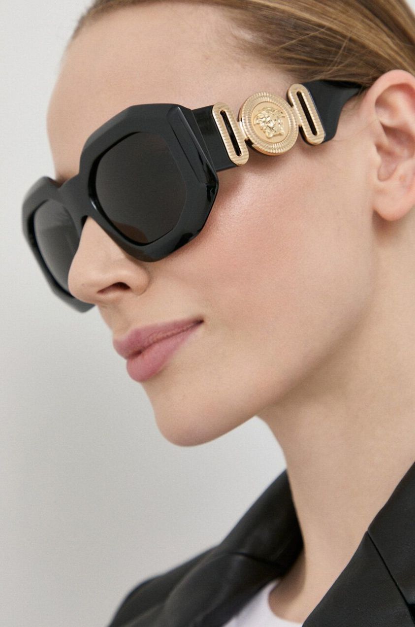 Slnečné okuliare Versace dámske, čierna farba, 0VE4424U