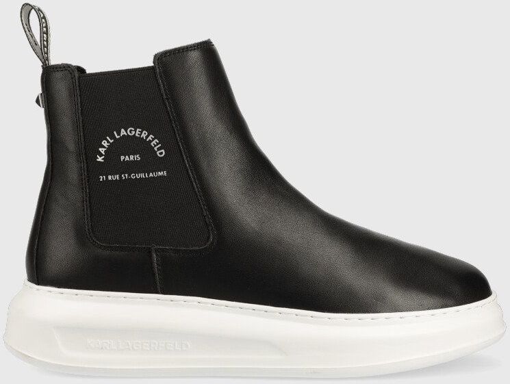 Členkové topánky Karl Lagerfeld KAPRI MENS Kapri Mens pánske, čierna farba, KL52541