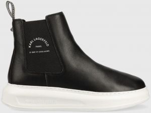 Členkové topánky Karl Lagerfeld KAPRI MENS Kapri Mens pánske, čierna farba, KL52541