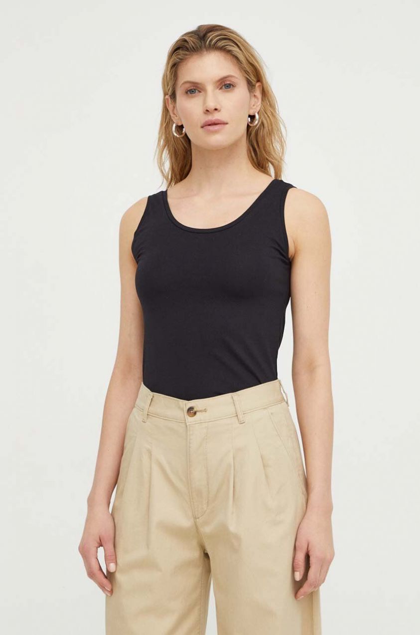 Top Marc O'Polo dámsky, čierna farba, B01200150001