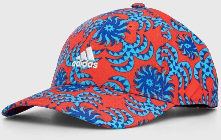 Šiltovka adidas Performance   x FARM Rio červená farba, vzorovaná, IU3158,
