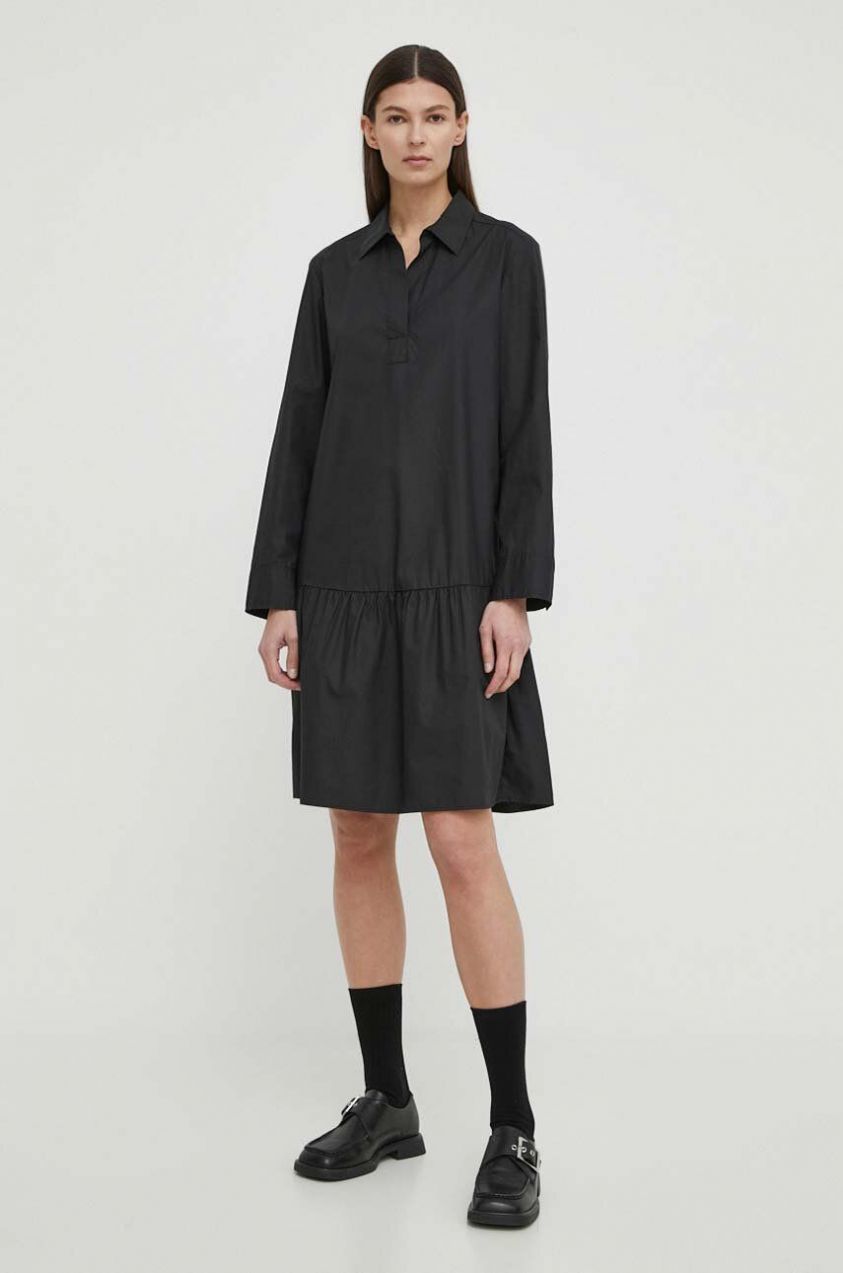 Šaty Marc O'Polo čierna farba, midi, oversize, 403104121351