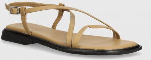 Kožené sandále Vagabond Shoemakers IZZY dámske, béžová farba, 5713-201-13