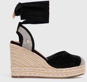 Espadrilky U.S. Polo Assn. STEFY dámske, čierna farba, na kline, STEFY001W 4HT1