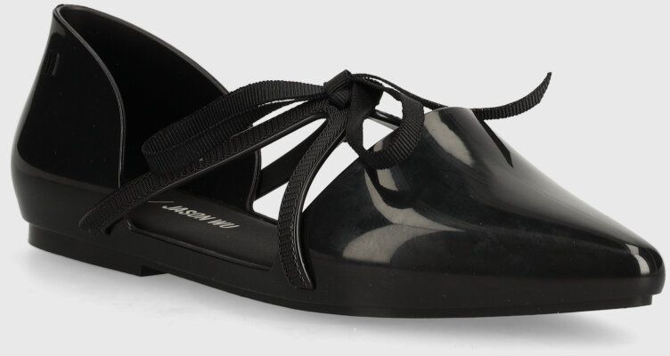 Baleríny Melissa MELISSA POINTY STRIPE + JASON WU AD čierna farba, M 33435 1003