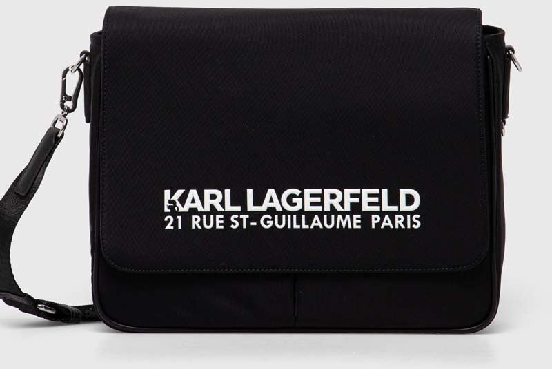 Taška Karl Lagerfeld čierna farba, 245M3004