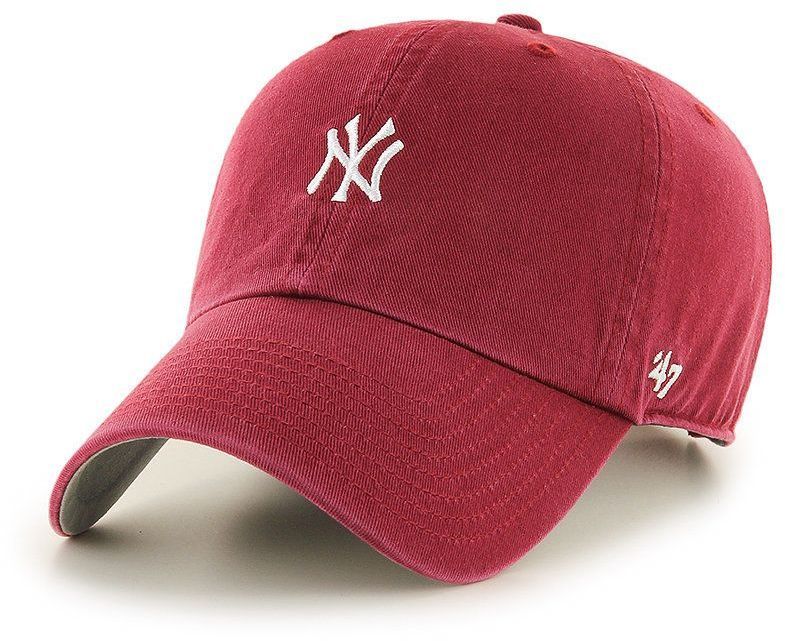 Čiapka 47 brand New York Yankees červená farba, s nášivkou