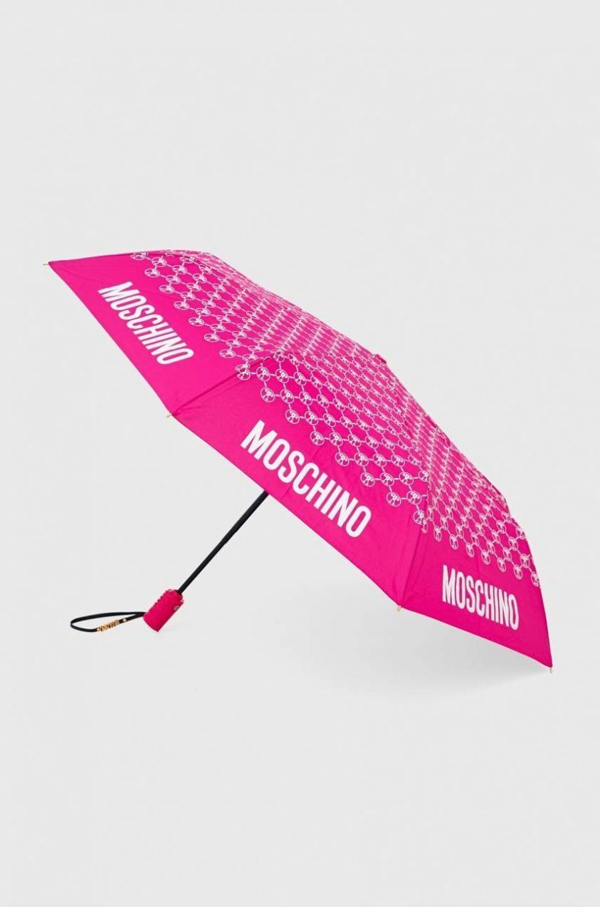 Dáždnik Moschino ružová farba, 8936 OPENCLOSEA