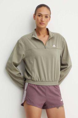 Tréningová mikina adidas Performance Train Essentials zelená farba, jednofarebná, IX1028