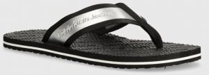 Žabky Calvin Klein Jeans BEACH SANDAL IN MET pánske, čierna farba, YM0YM00950
