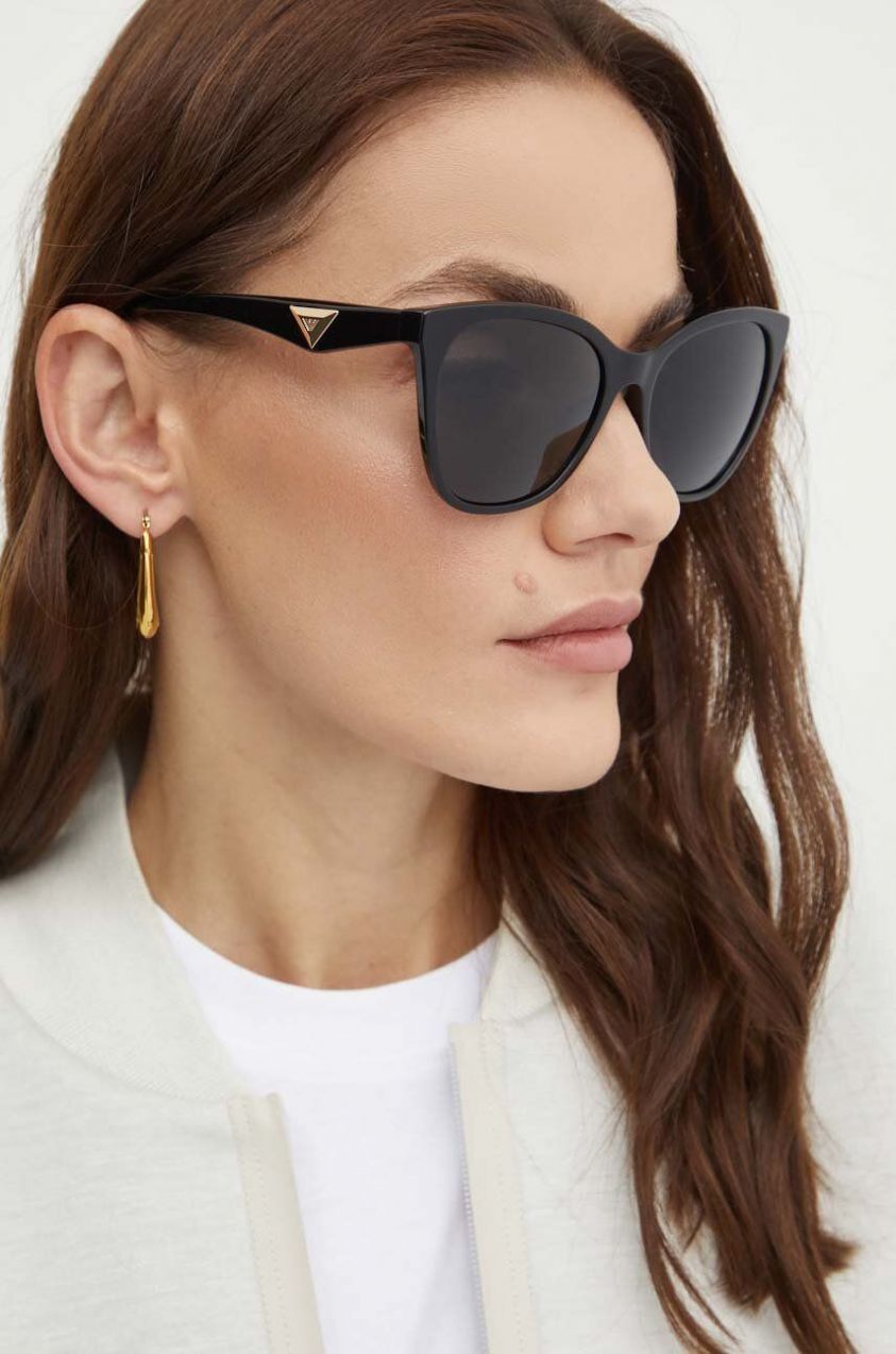 Slnečné okuliare Emporio Armani dámske, čierna farba