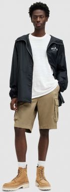 Bavlnené šortky AllSaints SLANE SHORT béžová farba, MT501Z