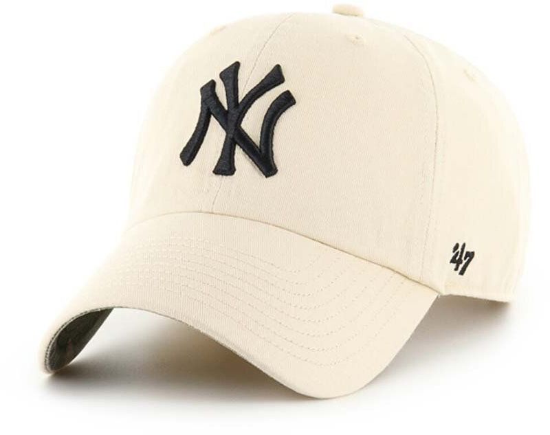 Šiltovka 47 brand MLB New York Yankees béžová farba, s nášivkou, B-BPCAM17GWS-NT