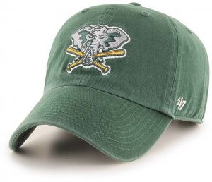 Šiltovka 47 brand MLB Oakland Athletics zelená farba, s nášivkou, BCPTN-NLRGW18GWS-DG93