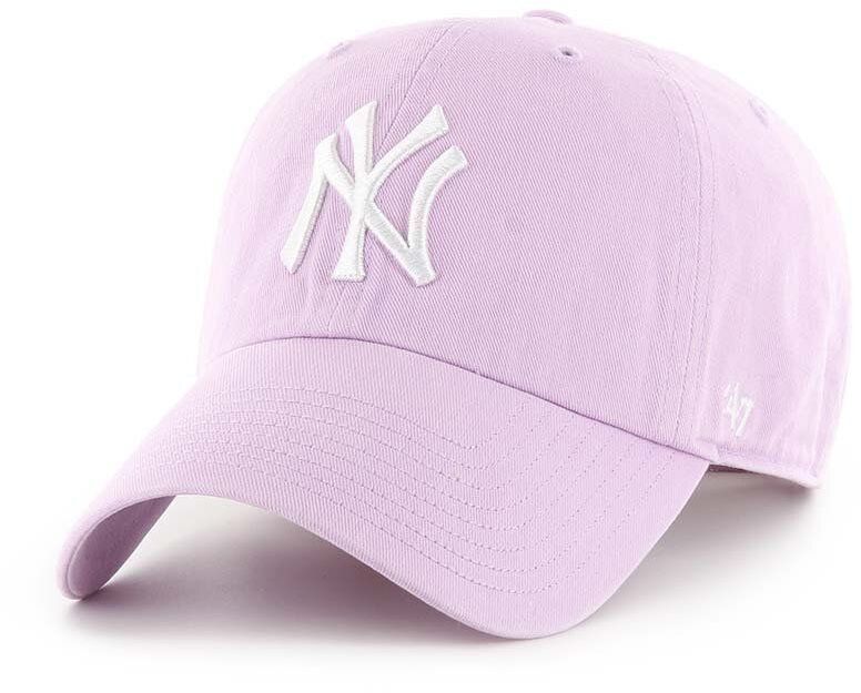 Bavlnená šiltovka 47 brand MLB New York Yankees fialová farba, s nášivkou, B-NLRGW17GWS-YX