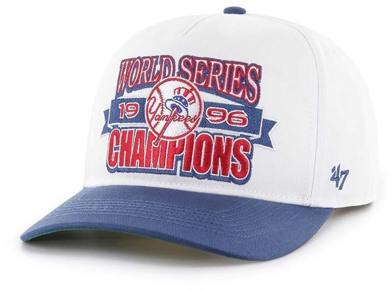 Bavlnená šiltovka 47 brand MLB New York Yankees biela farba, s nášivkou, BCWS-ARCHH17CTP-WH96