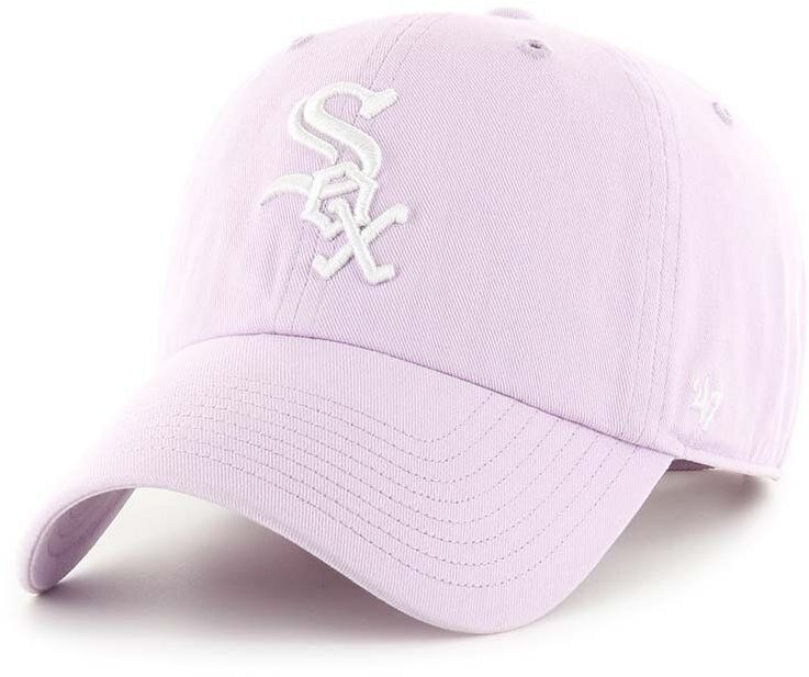 Bavlnená šiltovka 47 brand MLB Chicago White Sox fialová farba, s nášivkou, B-NLRGW06GWS-YX
