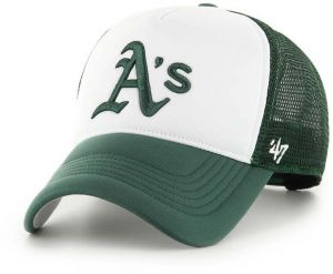 Šiltovka 47 brand MLB Oakland Athletics zelená farba, s nášivkou, B-TRTFM18KPP-DG