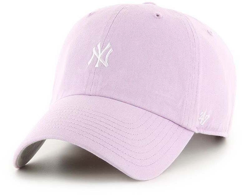 Bavlnená šiltovka 47 brand MLB New York Yankees fialová farba, s nášivkou, B-BSRNR17GWS-YX