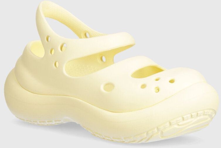 Sandále Crocs Phaedra dámske, béžová farba, na platforme, 209560