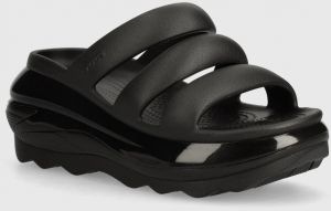 Šľapky Crocs Mega Crush Triple Strap dámske, čierna farba, na platforme, 209842