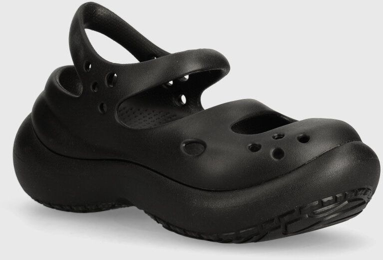 Sandále Crocs Phaedra dámske, čierna farba, na platforme, 209560