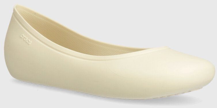 Baleríny Crocs Brooklyn Flat béžová farba, 209384