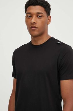 Bavlnené tričko EA7 Emporio Armani pánske, čierna farba, s potlačou, PJVPZ.6DPT04