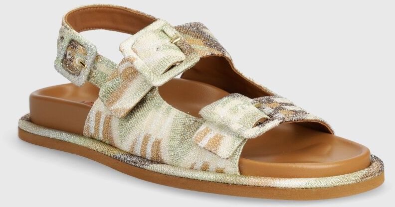 Sandále Missoni Mia dámske, béžová farba, M39_024