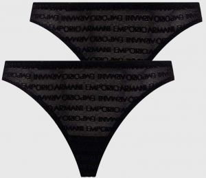 Nohavičky Emporio Armani Underwear 2-pak čierna farba, 163337 3F204
