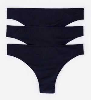 Tangá women'secret 3-pak čierna farba, 7682956.1