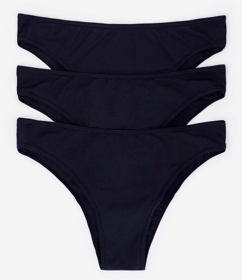 Brazílske nohavičky women'secret 7682921-1 3-pak čierna farba, 7682921.1