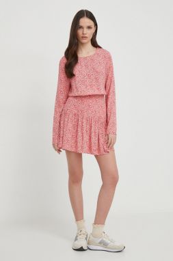 Šaty Pepe Jeans BRITNEY BRITNEY červená farba, mini, áčkový strih, PL953446