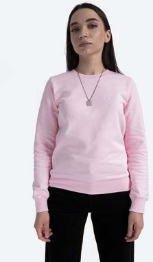 Bavlnená mikina A.P.C. Sweat Skye COEBH-F27700 MARINE dámska, ružová farba, s nášivkou