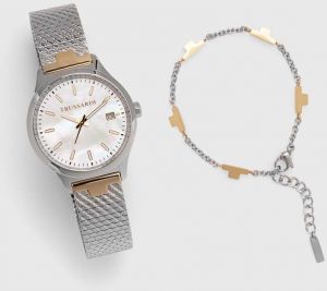 Hodinky a náramok Trussardi strieborná farba, R2453170503