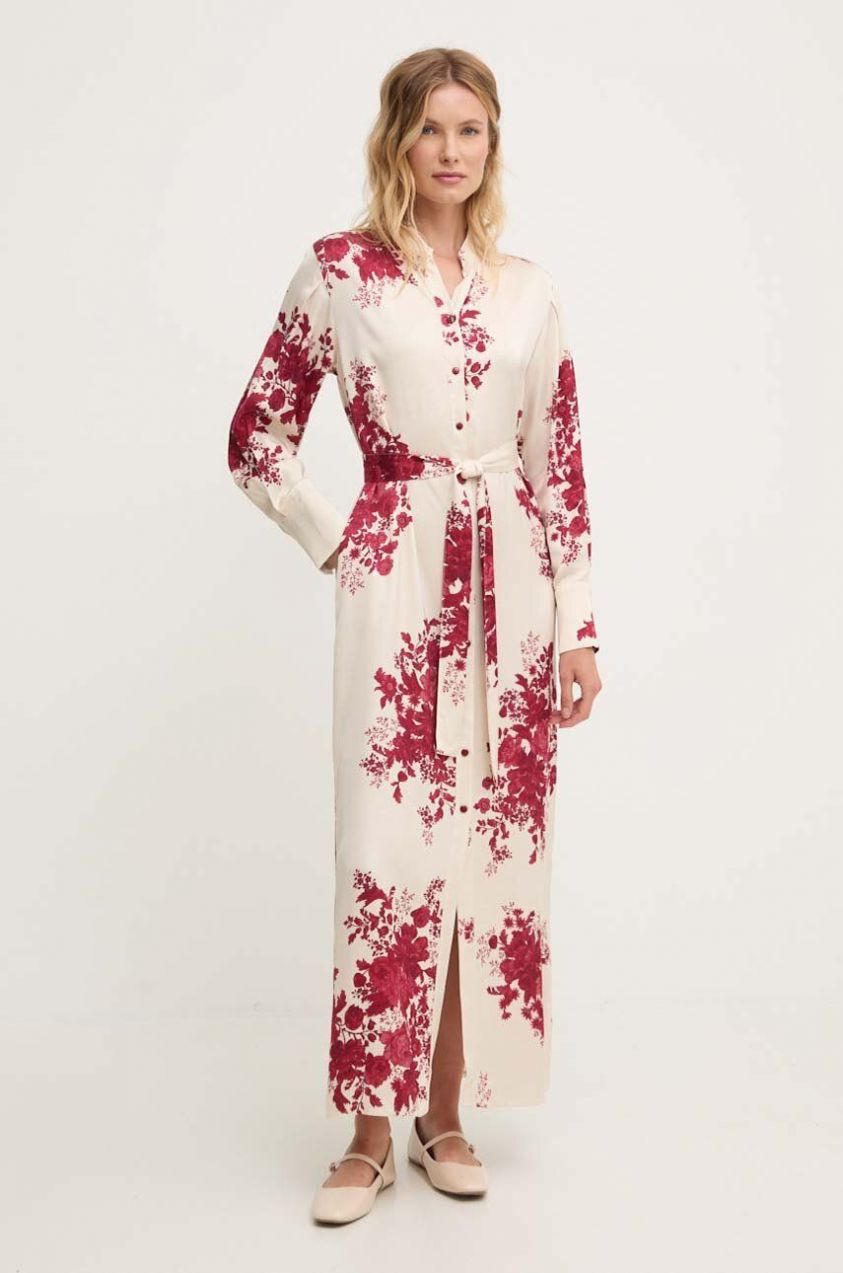 Šaty Answear Lab biela farba, maxi, oversize