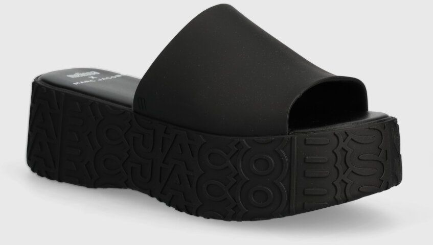 Šľapky Melissa BECKY + MARC JACOBS AD dámske, čierna farba, na platforme, M.33968.AP440