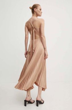 Šaty A.L.C. Athena II béžová farba, maxi, áčkový strih, 6DRES02386