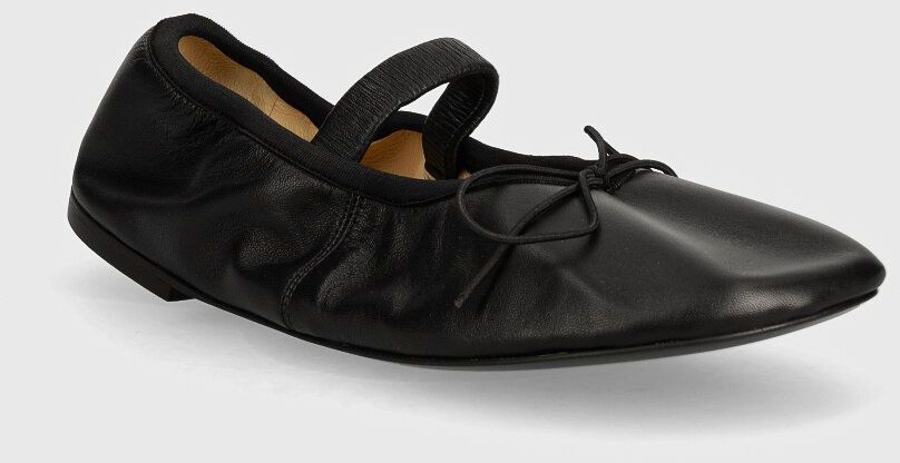 Kožené balerínky Proenza Schouler Glove Mary Jane čierna farba, PS41260A