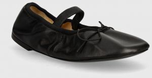 Kožené balerínky Proenza Schouler Glove Mary Jane čierna farba, PS41260A
