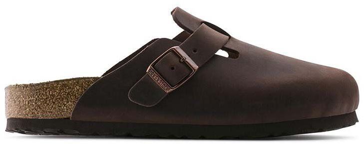 Nubukové šľapky Birkenstock Boston SFB hnedá farba, 159713