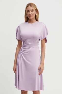 Šaty Victoria Beckham fialová farba, mini, áčkový strih, 1324JDR005611A
