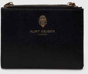 Kožená peňaženka Kurt Geiger London MINI PURSE SHOREDITCH dámska, čierna farba, 9342000109