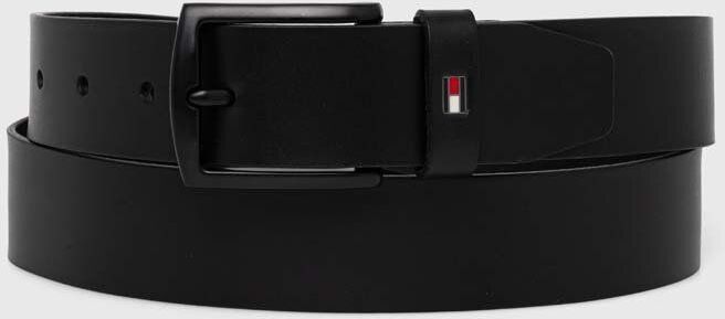 Kožený opasok Tommy Hilfiger pánsky, čierna farba, AM0AM08362